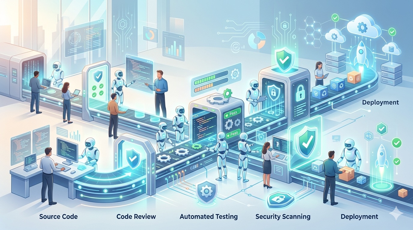 Pipelines de CI/CD para la Era Agéntica: Verificación, Seguridad y Confianza a Velocidad de Máquina