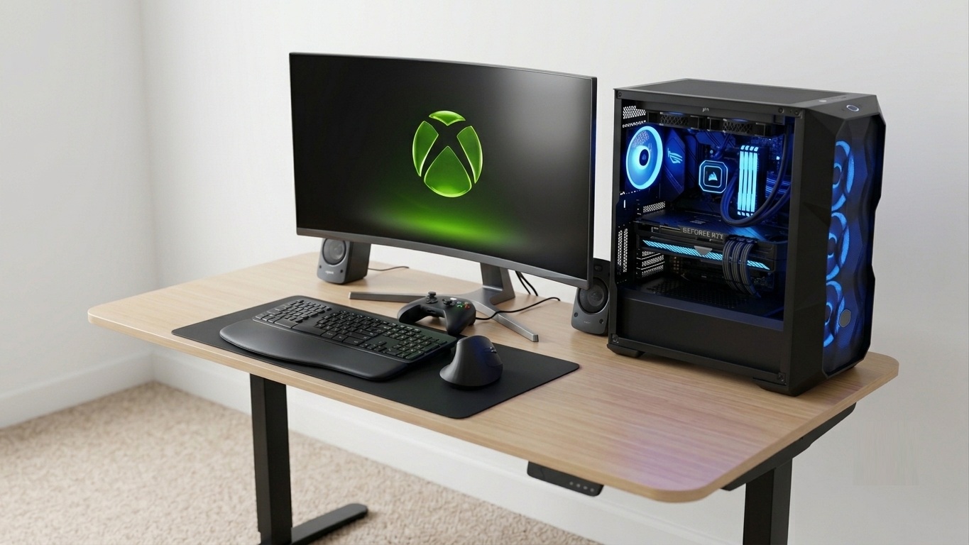 My gaming PC rig and desk setup